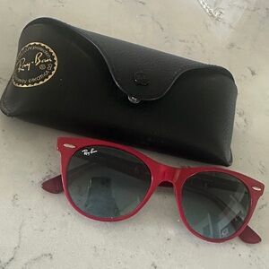 Ray-Ban Bold Red Sunglasses with Black Case